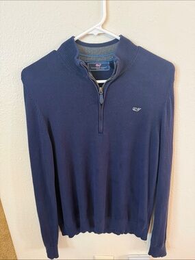 Vineyard Vines Navy Blue Zip-Up Sweater